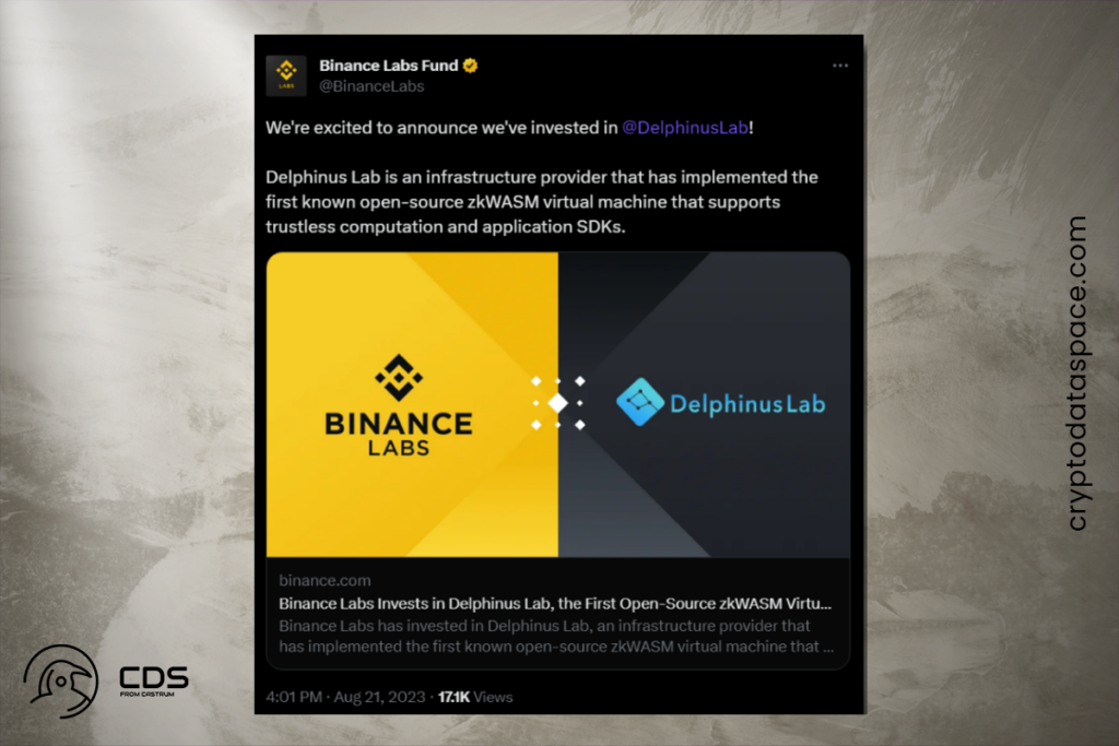 Binance Labs Invests In The First Open Source Zkwasm Virtual Machine