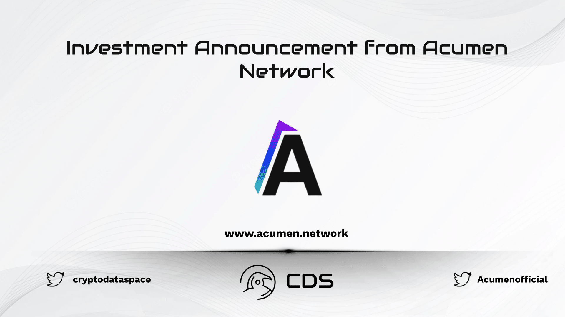 Investment Announcement from Acumen Network