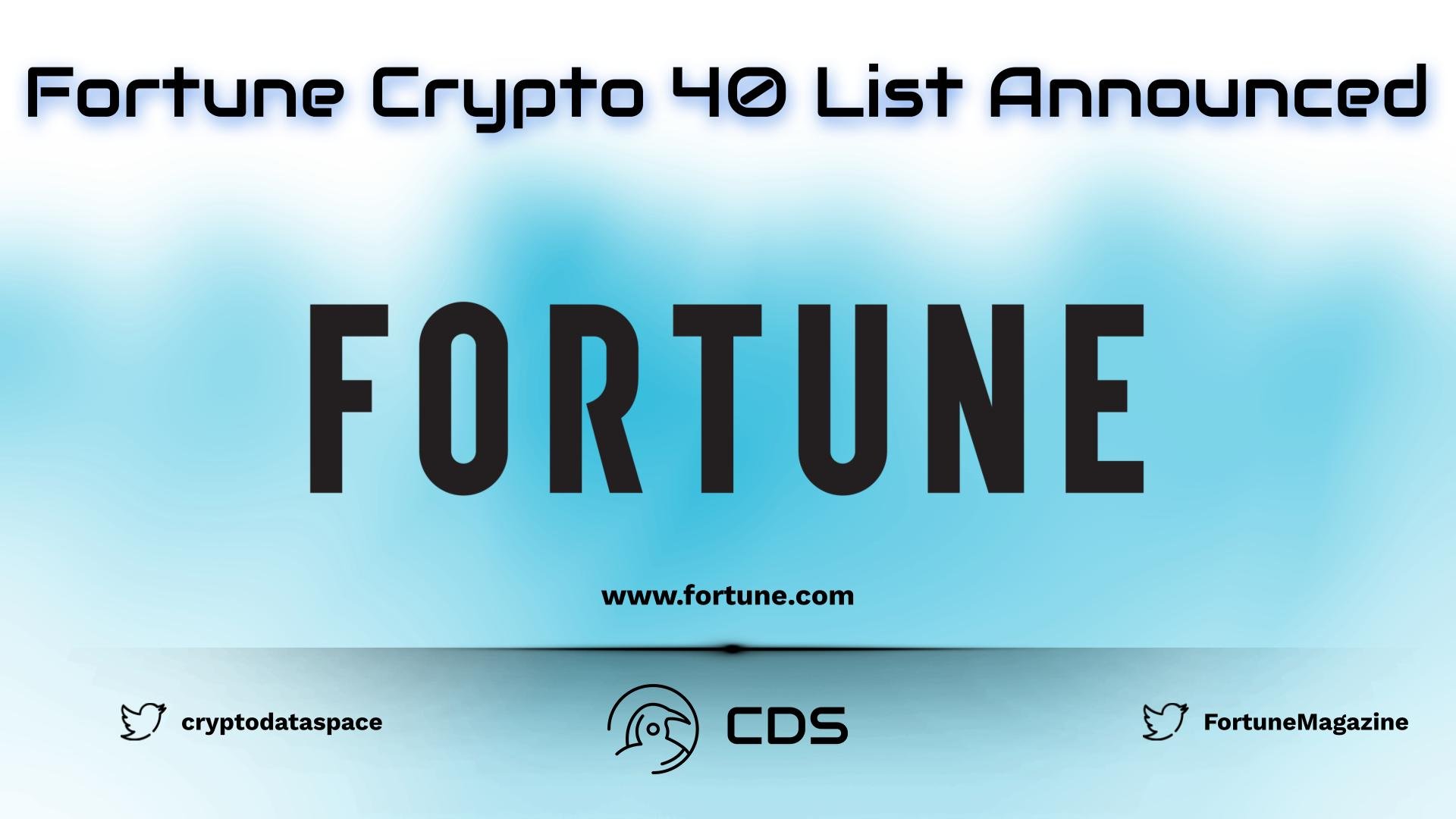 Fortune Crypto 40 List Announced