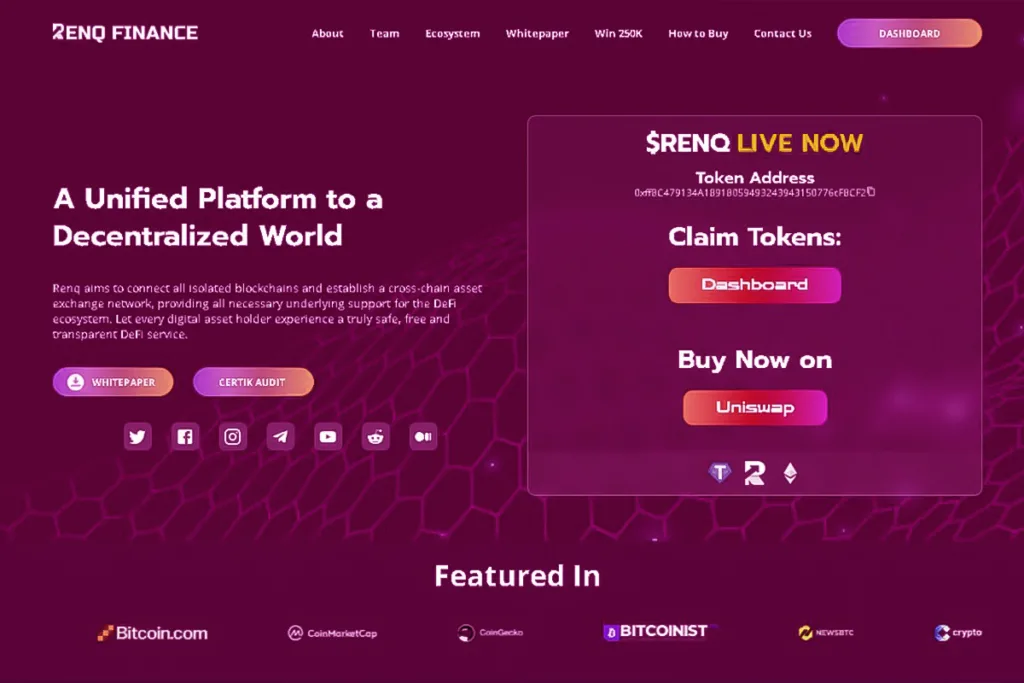 Renq Finance Explained: A Unified Platform to a Decentralized World