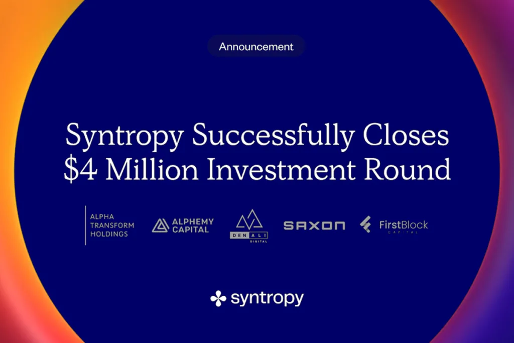 Syntropy 4 Milyon Dolarlık Yatırım Turunu Başarılı Bir Şekilde Tamamladı