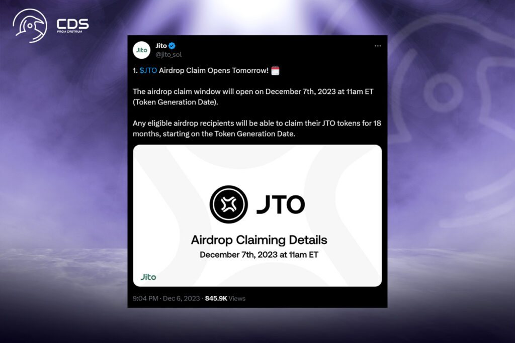 Airdrop Excitement in JTO Coins: JTO Already Nearing $3