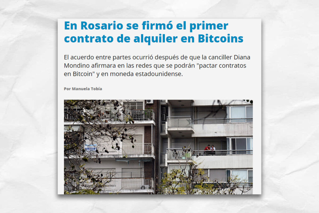 Arjantin'de Bitcoin Kira Sözleşmesi Gündem Oldu
