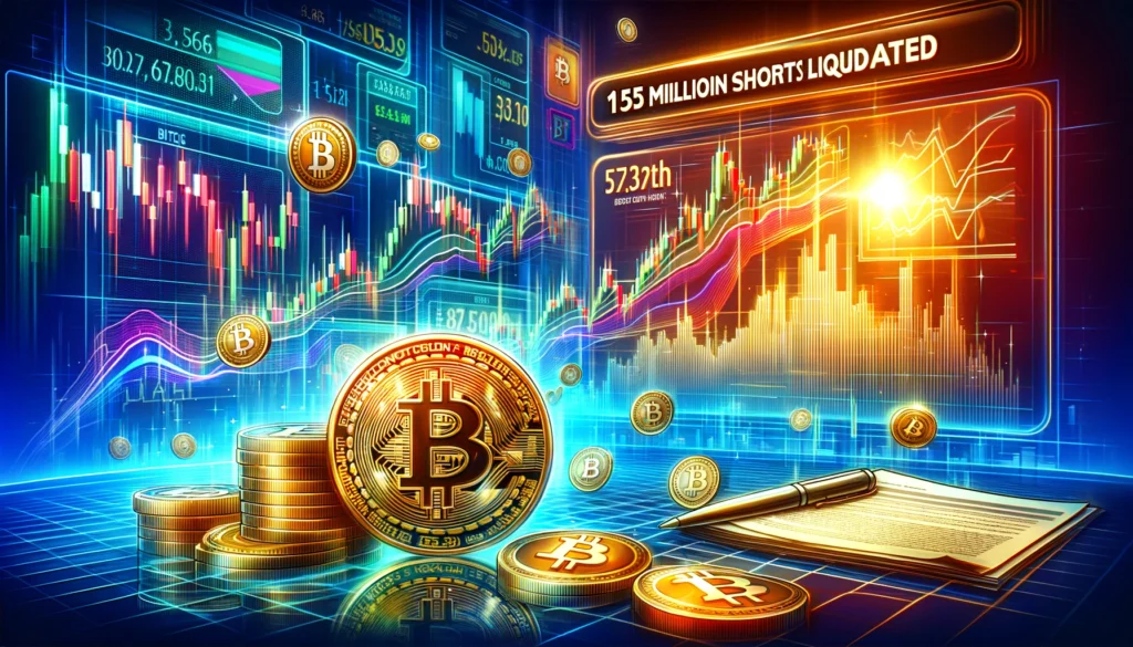 Crypto Market Sees $155 Million in Shorts Liquidated Amid Bitcoin Price Surge and Anticipation of U.S. Bitcoin ETF Approval