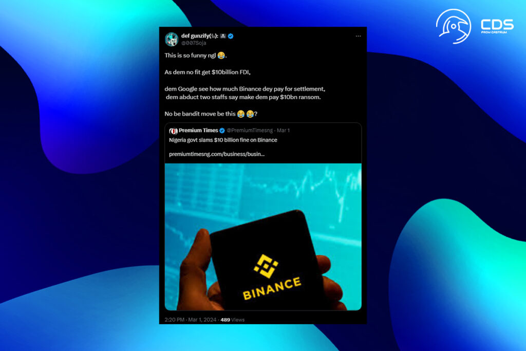 10 Million Dollar Binance Fine Turns Out To Be Fake News