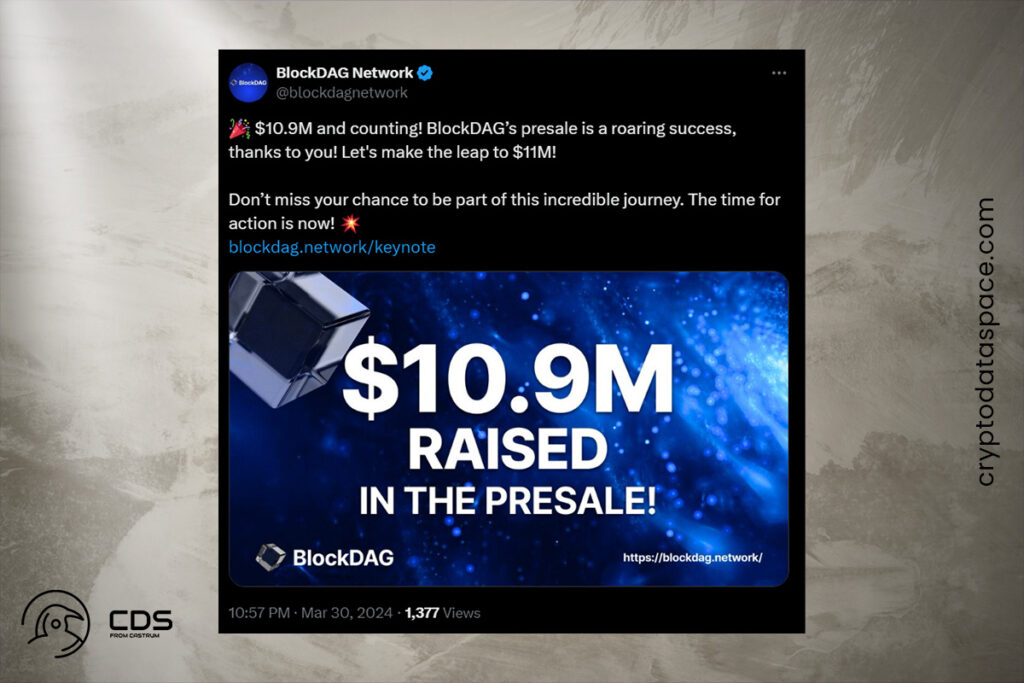 BlockDAG Pre-Sale: Project Raises $10.9 Million in Pre-Sale and Attracts Investors
