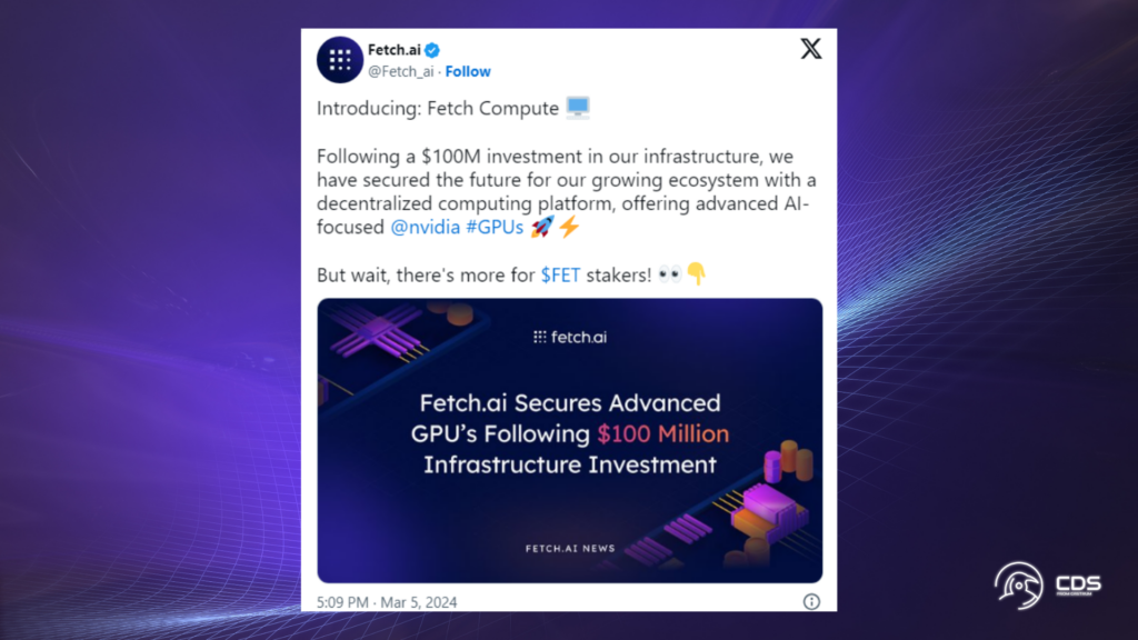 Fetch.AI Surges Over 17%, Breaks $2 Barrier with Fetch Compute Announcement!