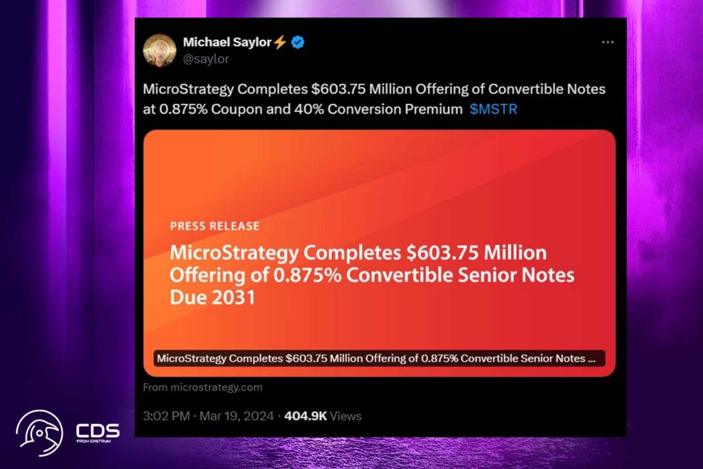 MicroStrategy Notes Sale: The Company Sells $604M in Notes This Time
