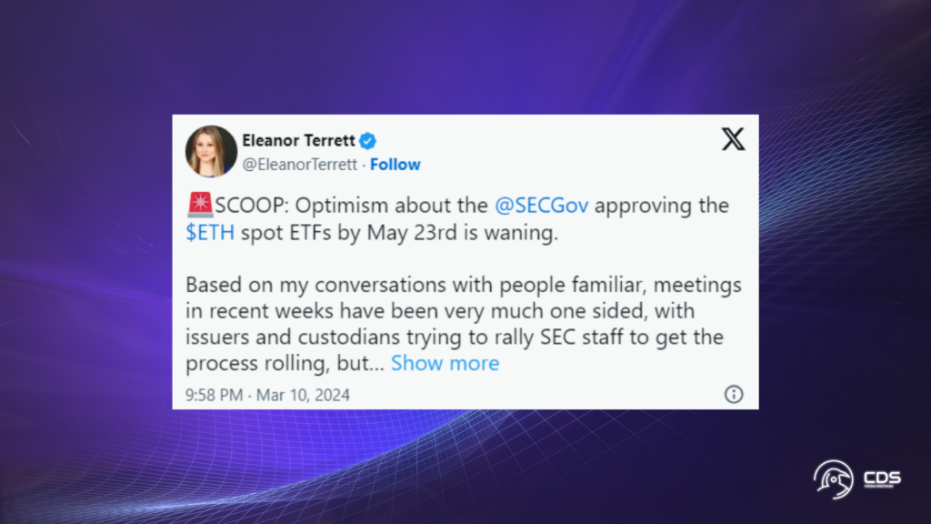 SEC's Hesitation Casts Shadow Over Prospects of Ethereum ETF Approval, Analysts Warn