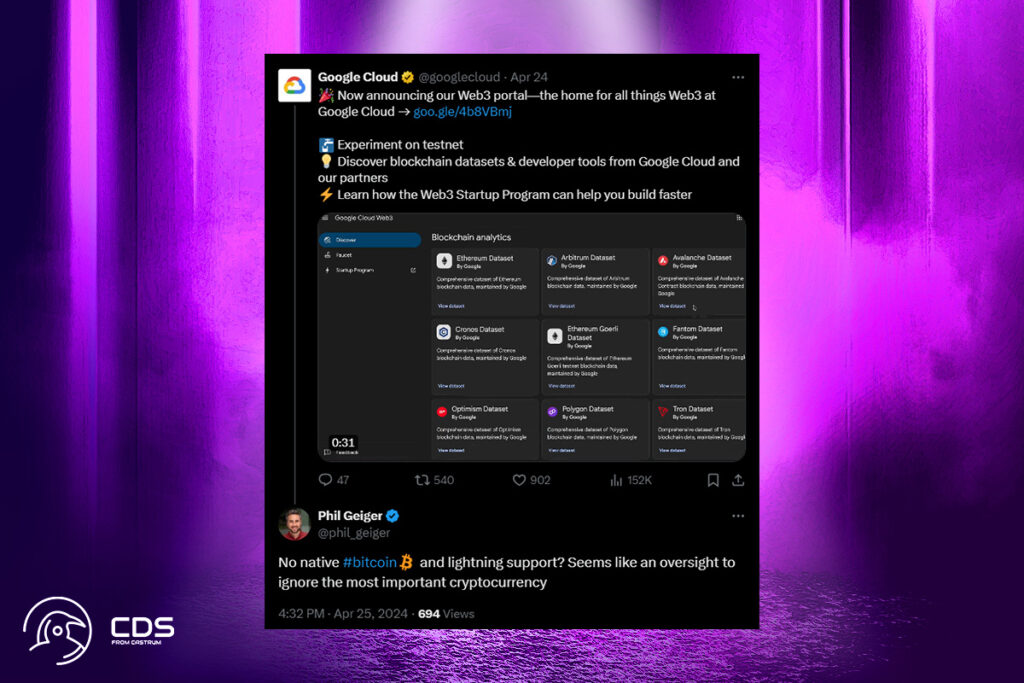 Crypto Community Reaction to Google Cloud Web3 Portal Grows Like an Avalanche