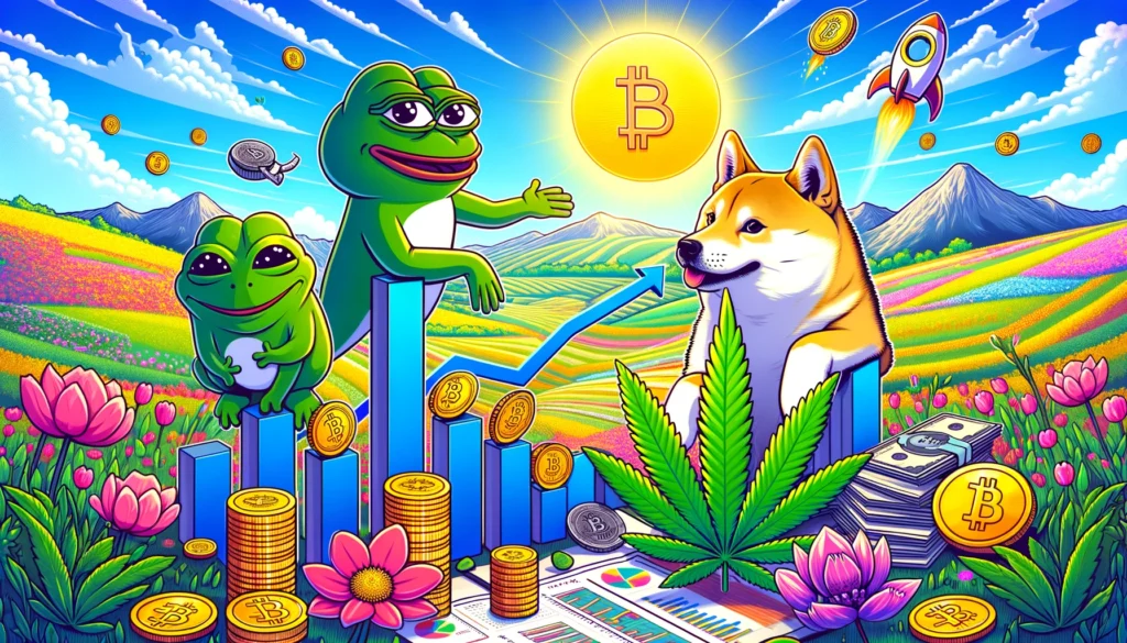 Top Meme Coins PEPE, SHIB, and BUDZ Gear Up for Spring Rally Amid Rising Investor Interest