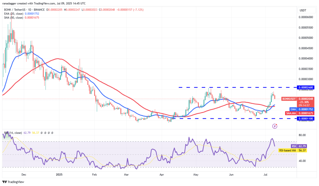 BONK Price Approaches Key Resistance Levels