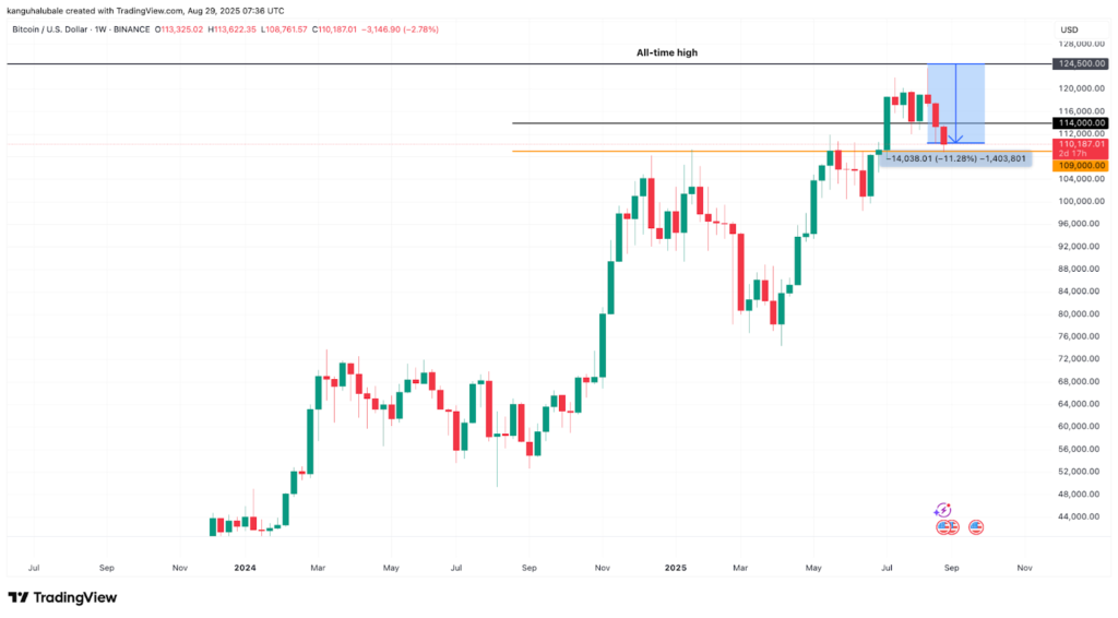 Bitcoin Faces Crucial Test at $114,000: Will Bulls Hold or Drop to $103,700?