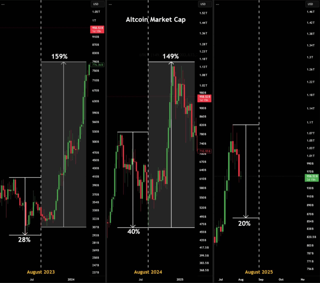 Altcoin Market Correction in August: Opportunity or Warning Sign?