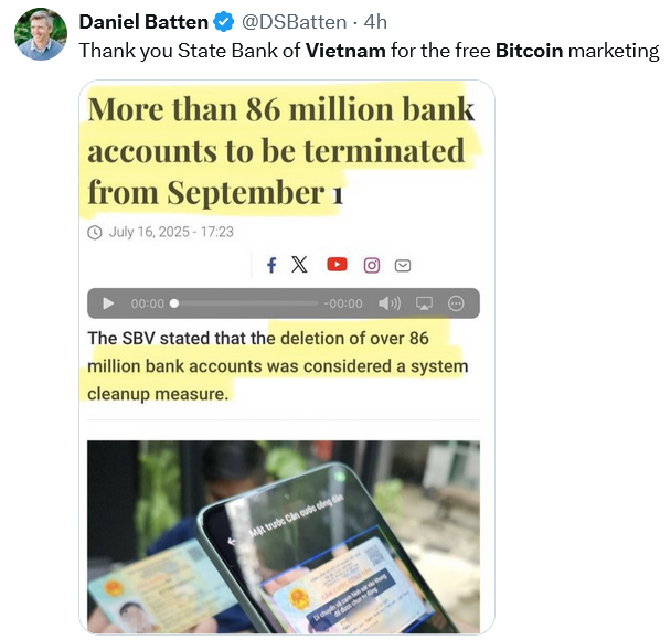 Bitcoin Community Reacts as Vietnam Enforces Facial Biometric Banking Law