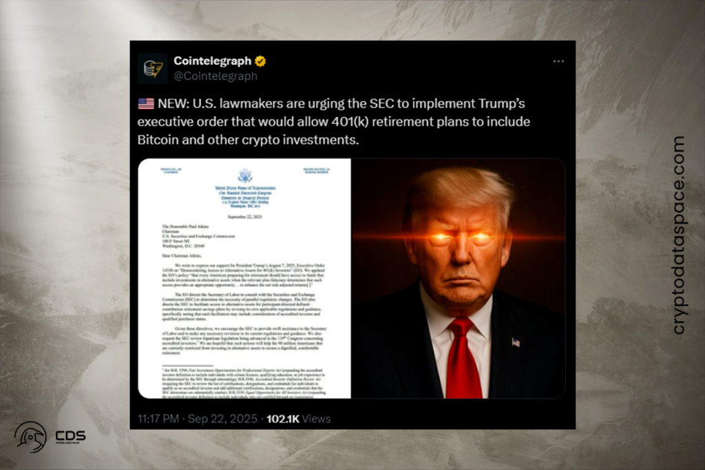 Trump’s Executive Order Sparks Push for Crypto in 401(k) Retirement Plans