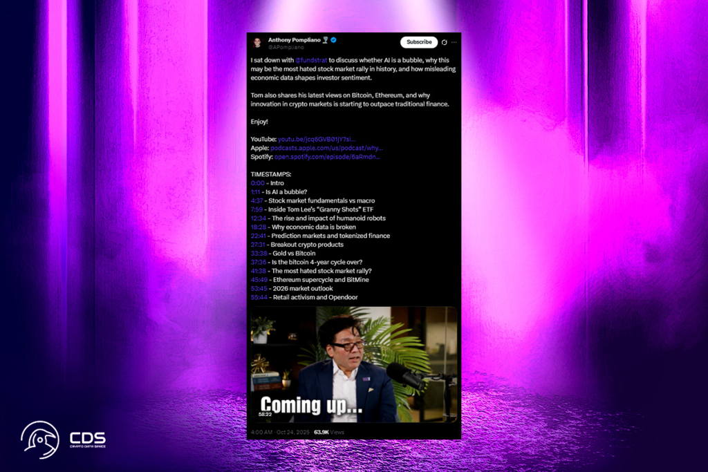 Bitcoin Could Drop Hard: Tom Lee Predicts Major Correction