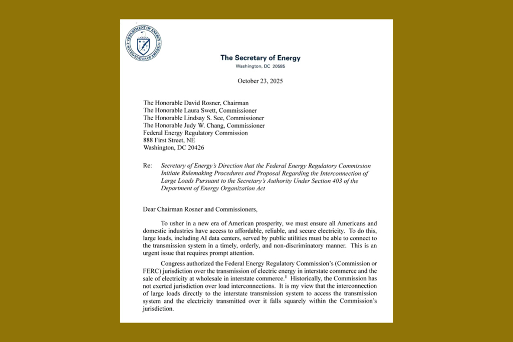 US Energy Secretary Pushes FERC for Direct Grid Access for BTC Mining and AI Operations