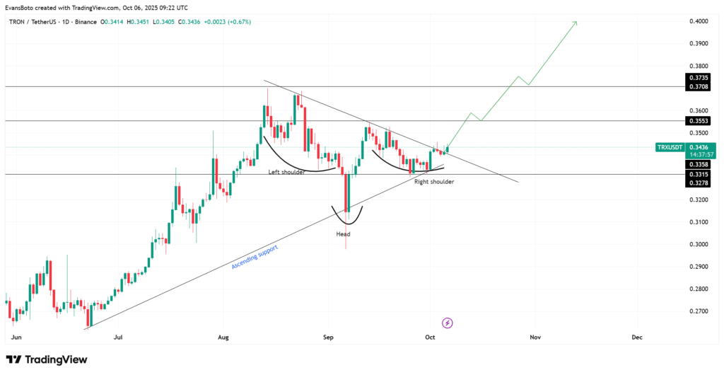 TRON (TRX) Shows Signs of Potential Market Rebound