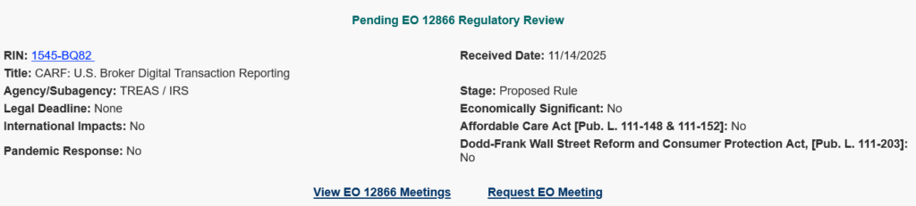 White House Reviews IRS Plan to Join Global Crypto-Asset Reporting Framework
