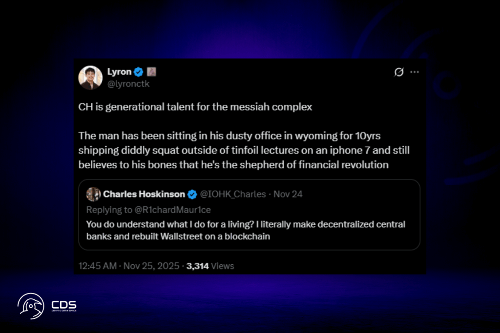 Crypto Users Roast Hoskinson for Exaggerated Self-Praise