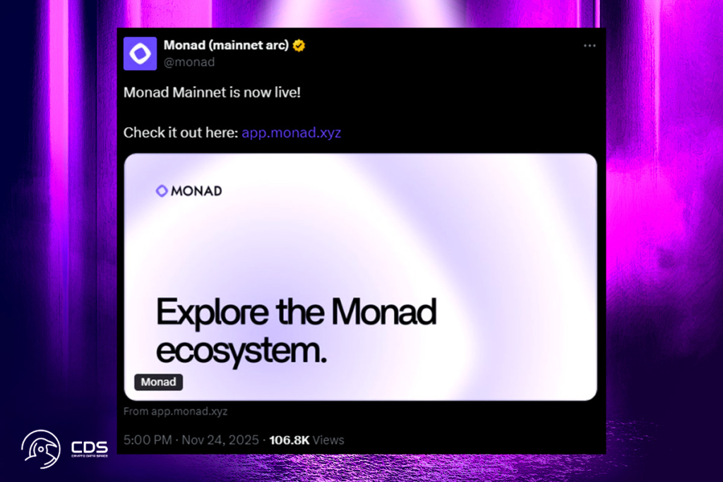 Monad Mainnet Goes Live: Faster Confirmations and Low Fees Highlighted