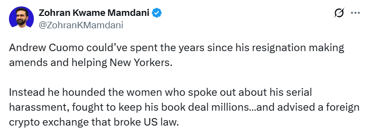 Zohran Mamdani’s NYC Victory: What It Means for Crypto