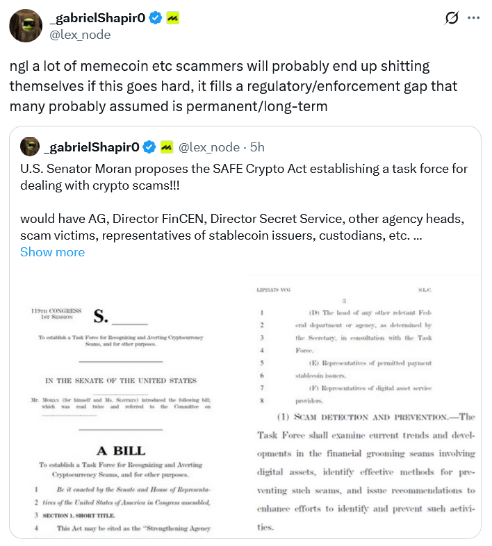 US Senators Introduce SAFE Act to Crack Down on Crypto Fraud and Scams