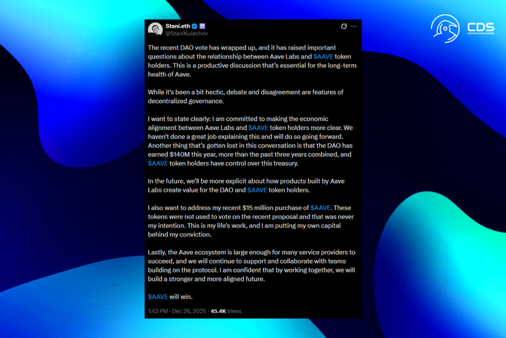 Aave DAO Reports $140M Revenue as Governance Rift Deepens