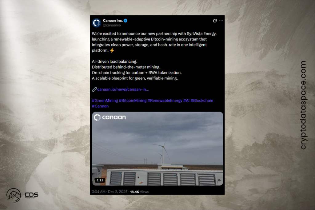 Bitcoin Mining Goes Green: Canaan and SynVista Collaboration