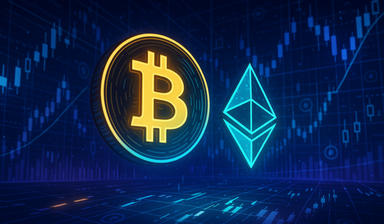 Bitcoin and Ethereum Lead While Altcoins Lag