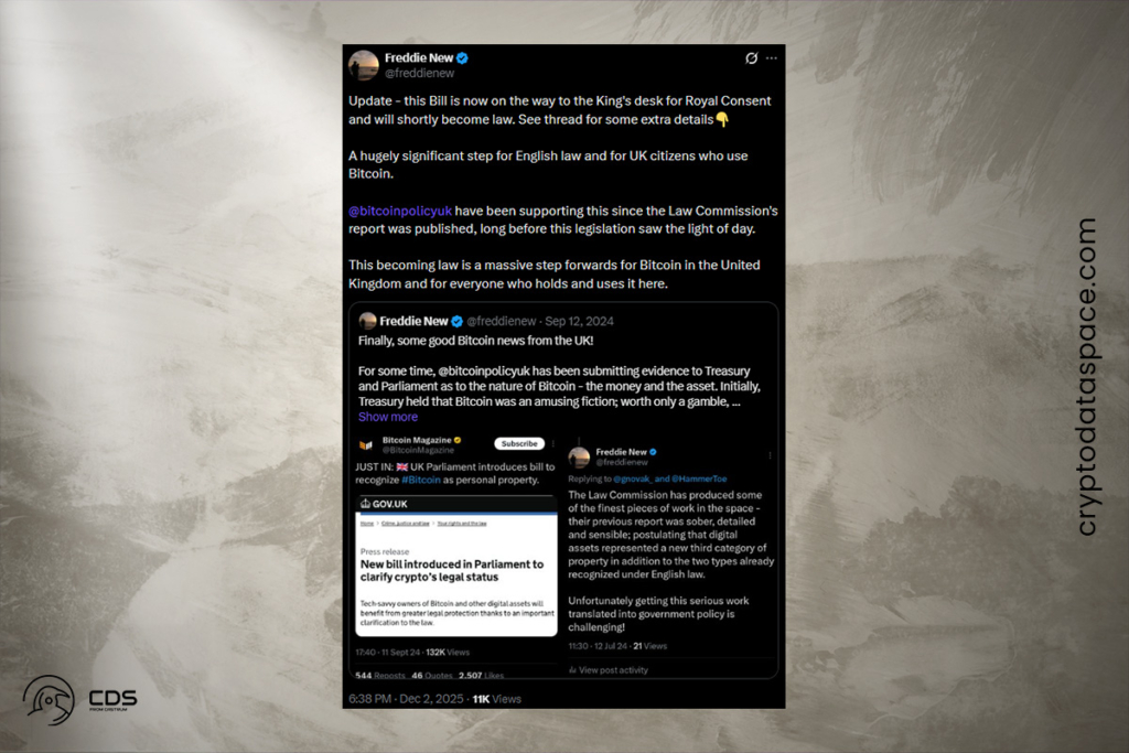 Crypto Breakthrough: King Charles Approves New Crypto Property Law