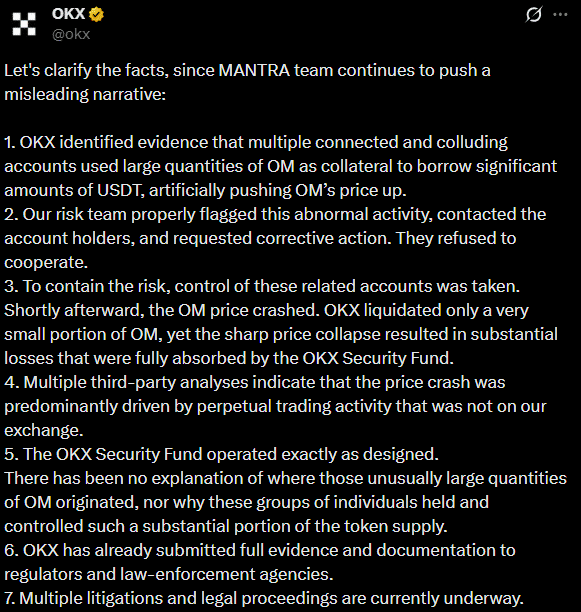 Mantra OM Token Faces Turmoil Amid Exchange Dispute